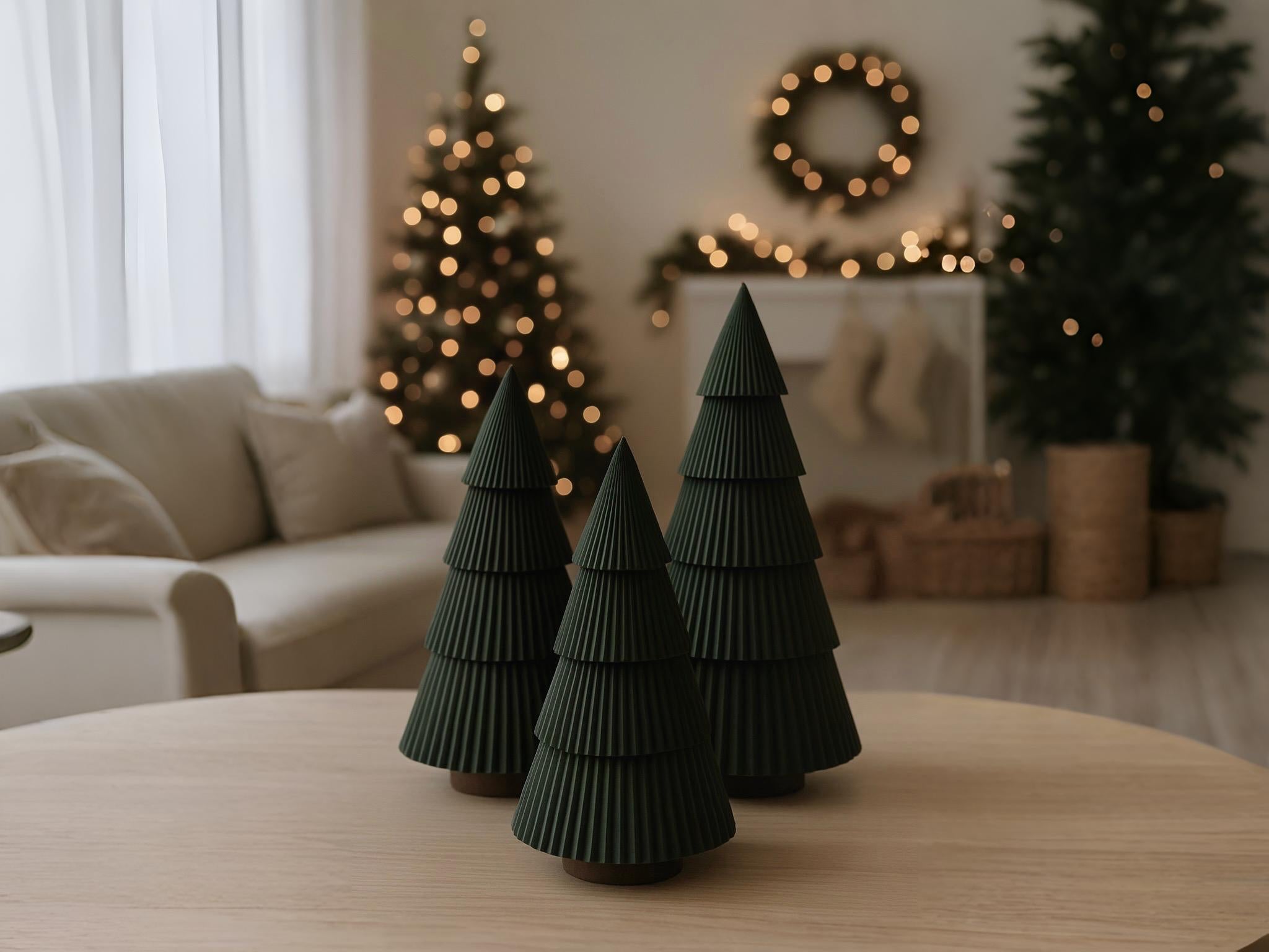 3er Set Tannenbäume aus Manufaktur