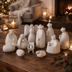 Modernes Weihnachtskrippen Set