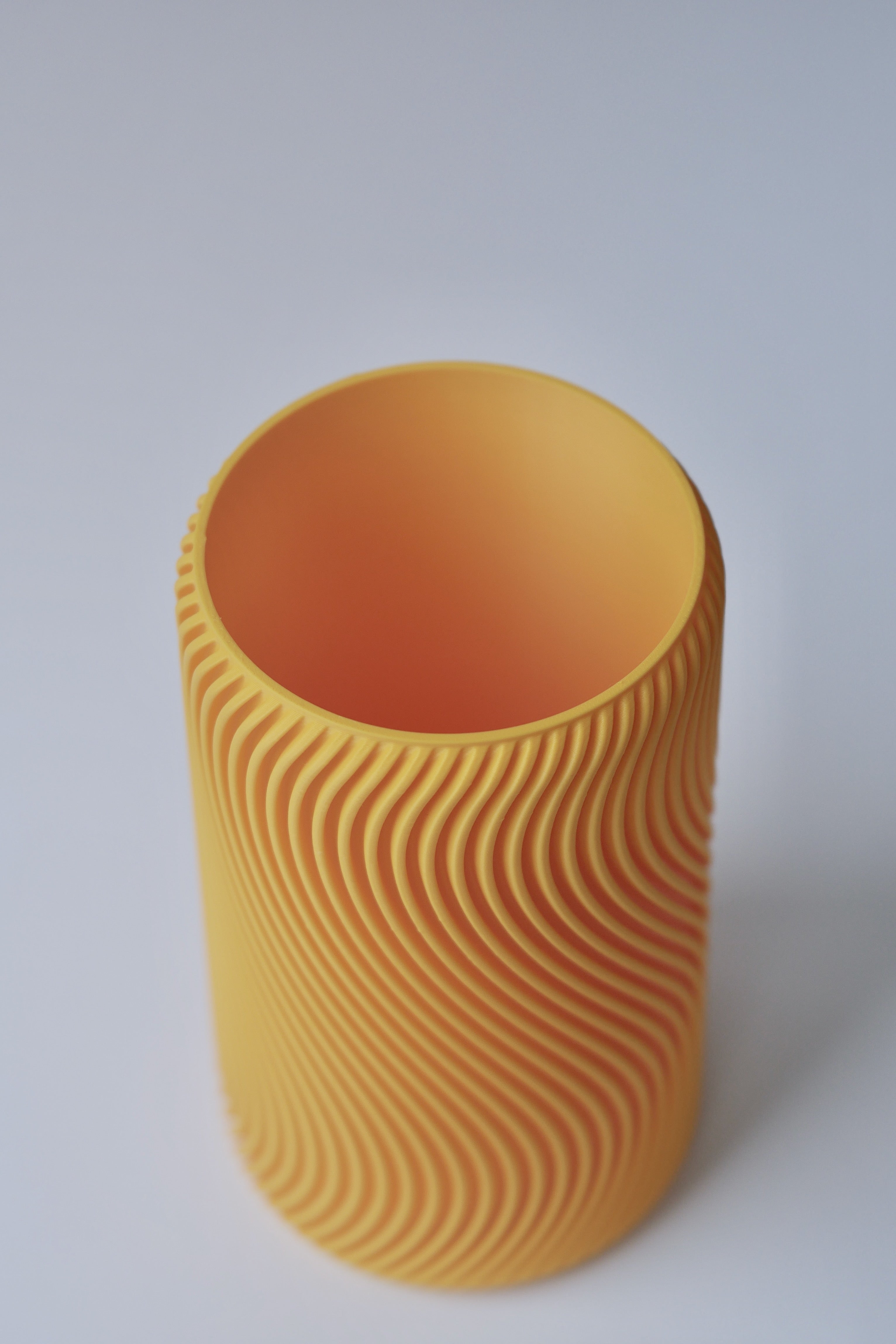 Vase: "Våg" in Sonnengelb