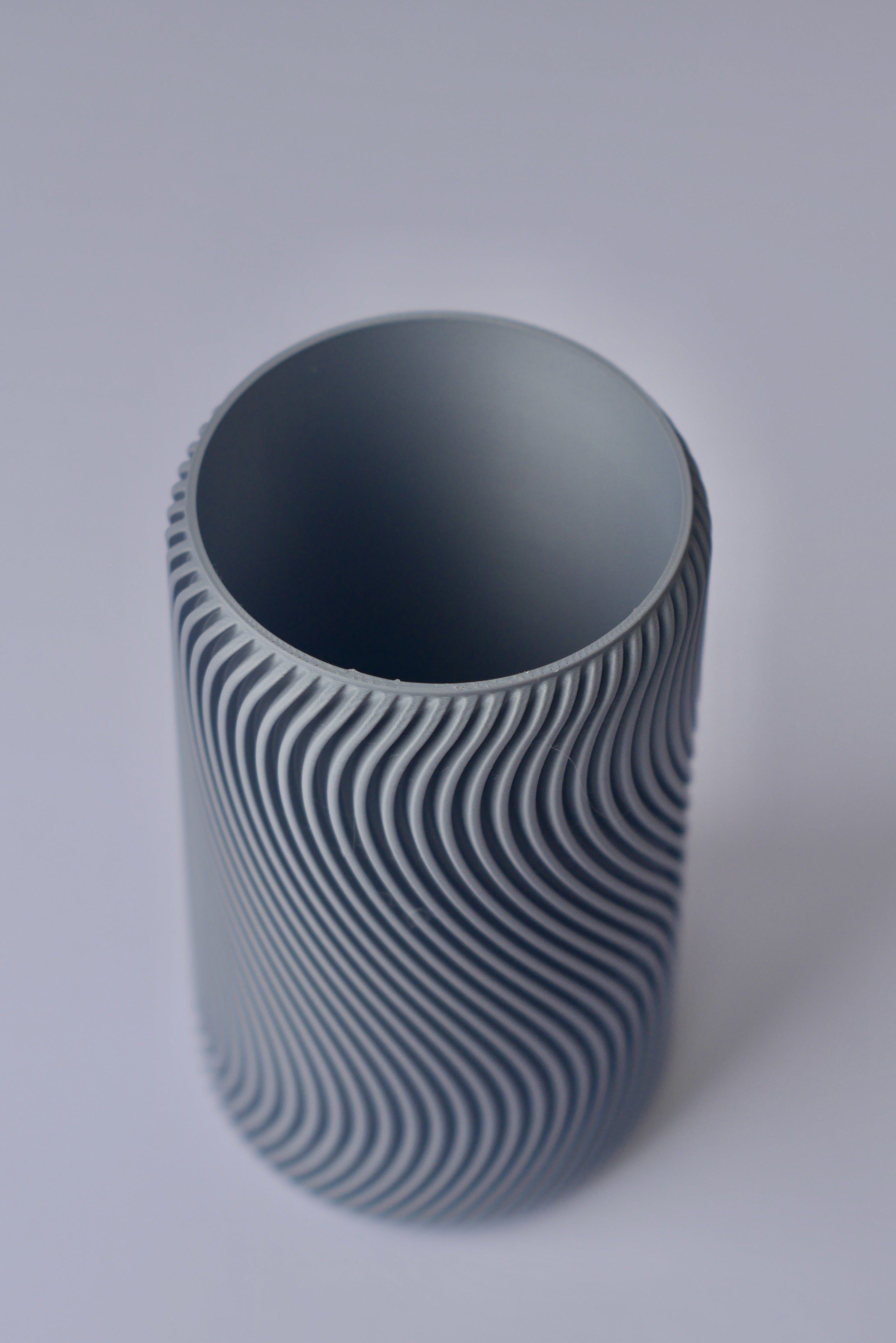 Vase: "Våg" in Steingrau