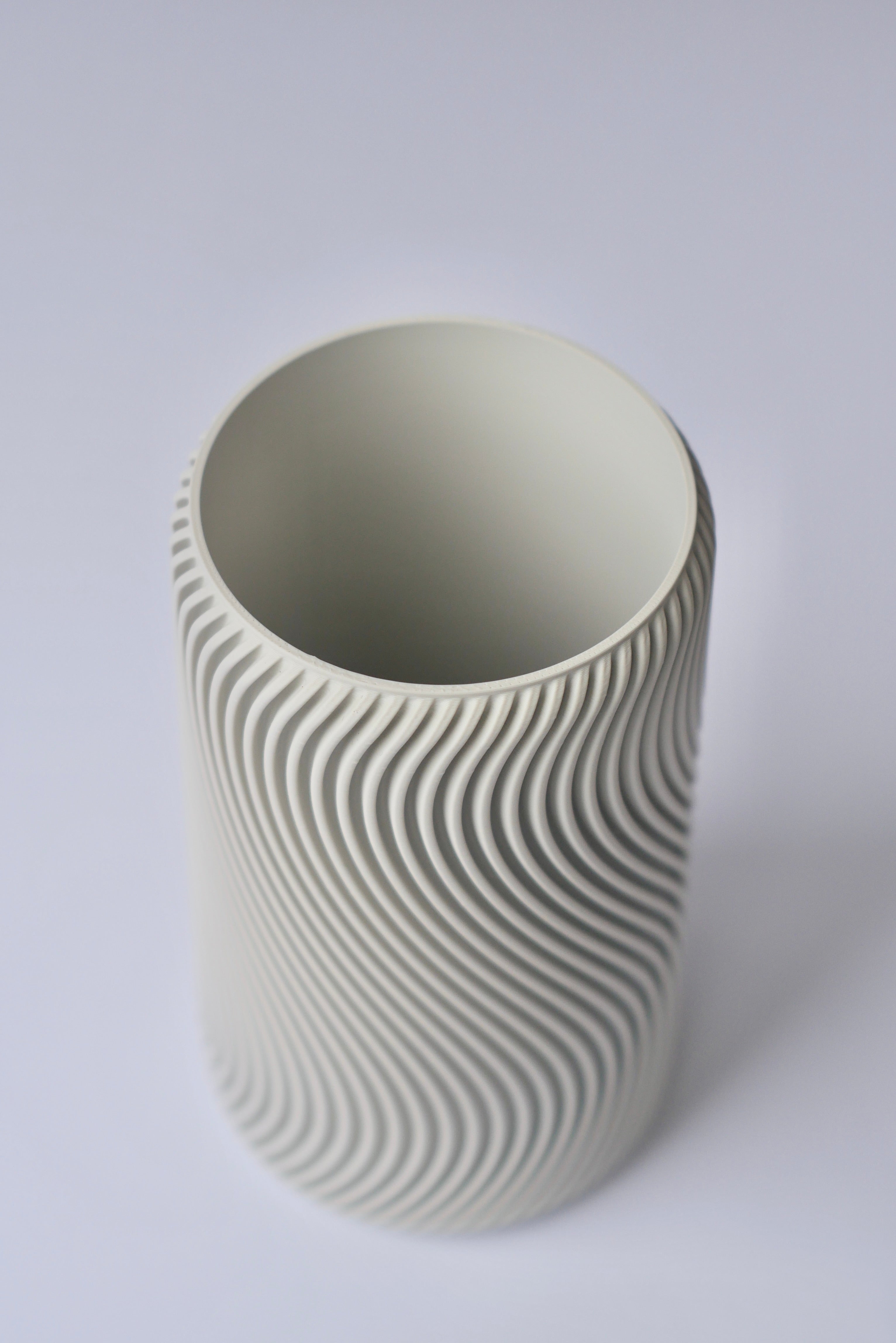 Vase: "Våg" in Perlgrau