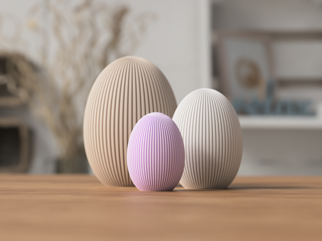 Ostereier gerippt 3er Set