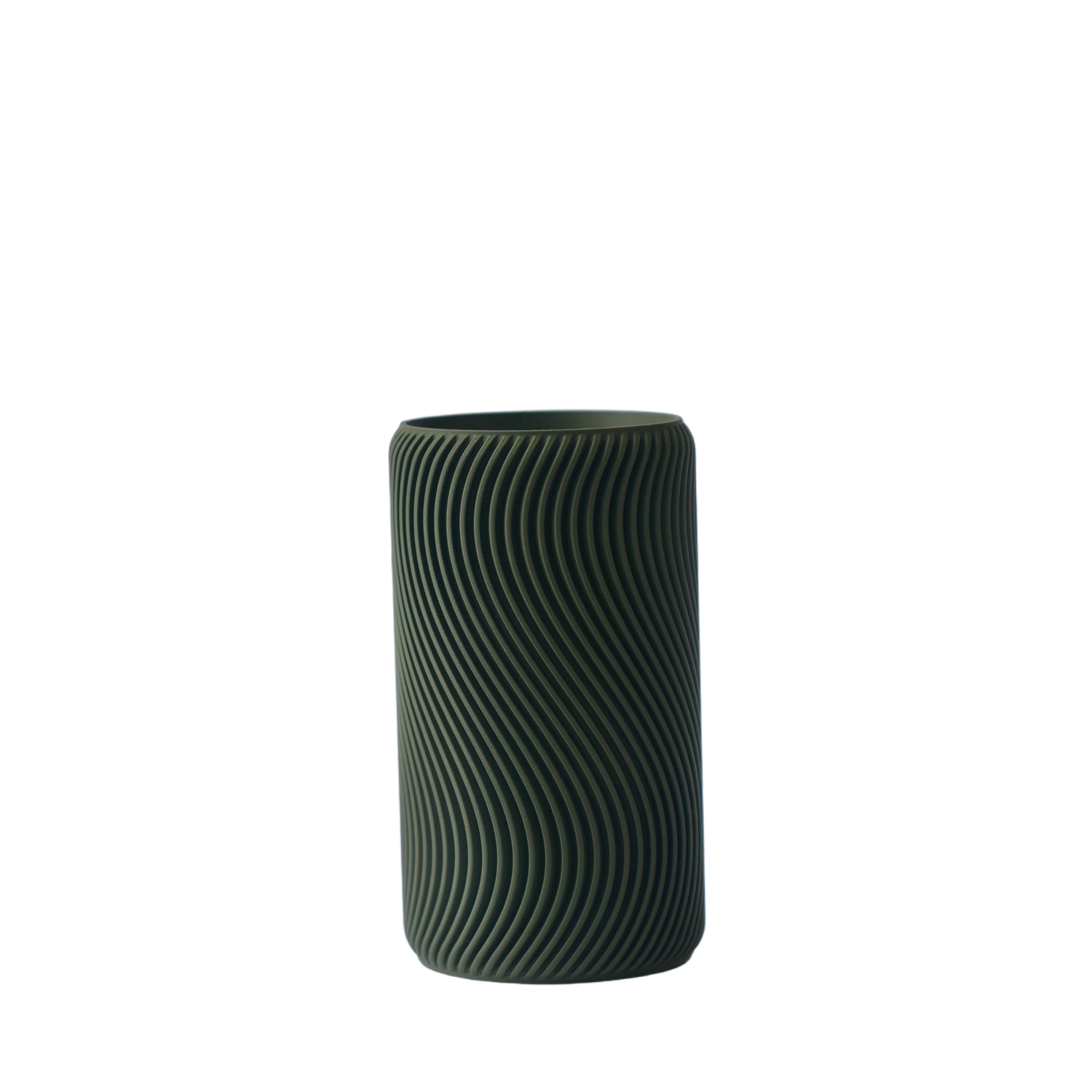 Vase: "Våg" in Moosgrün