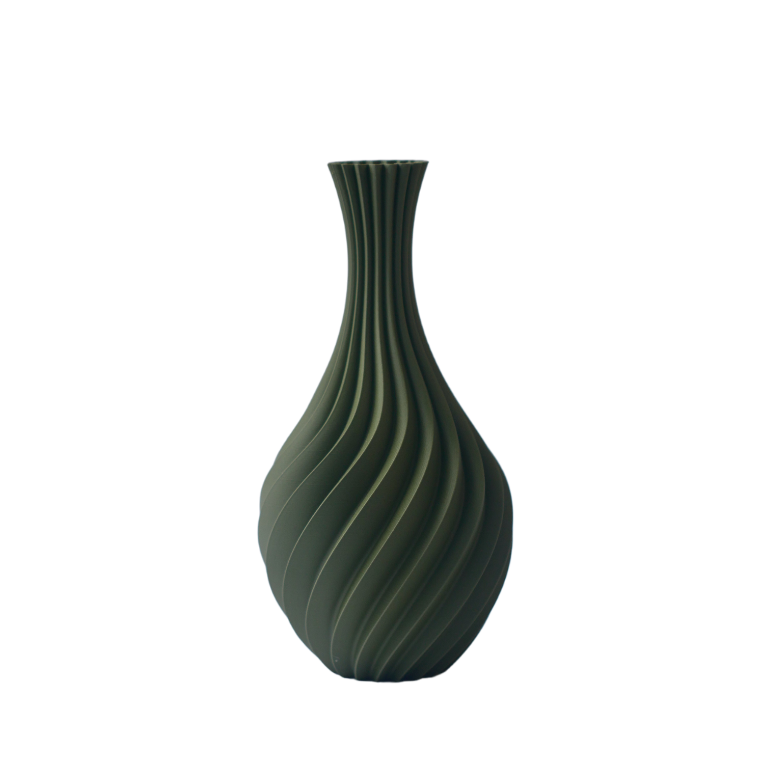 Vase: "Bris" in Moosgrün