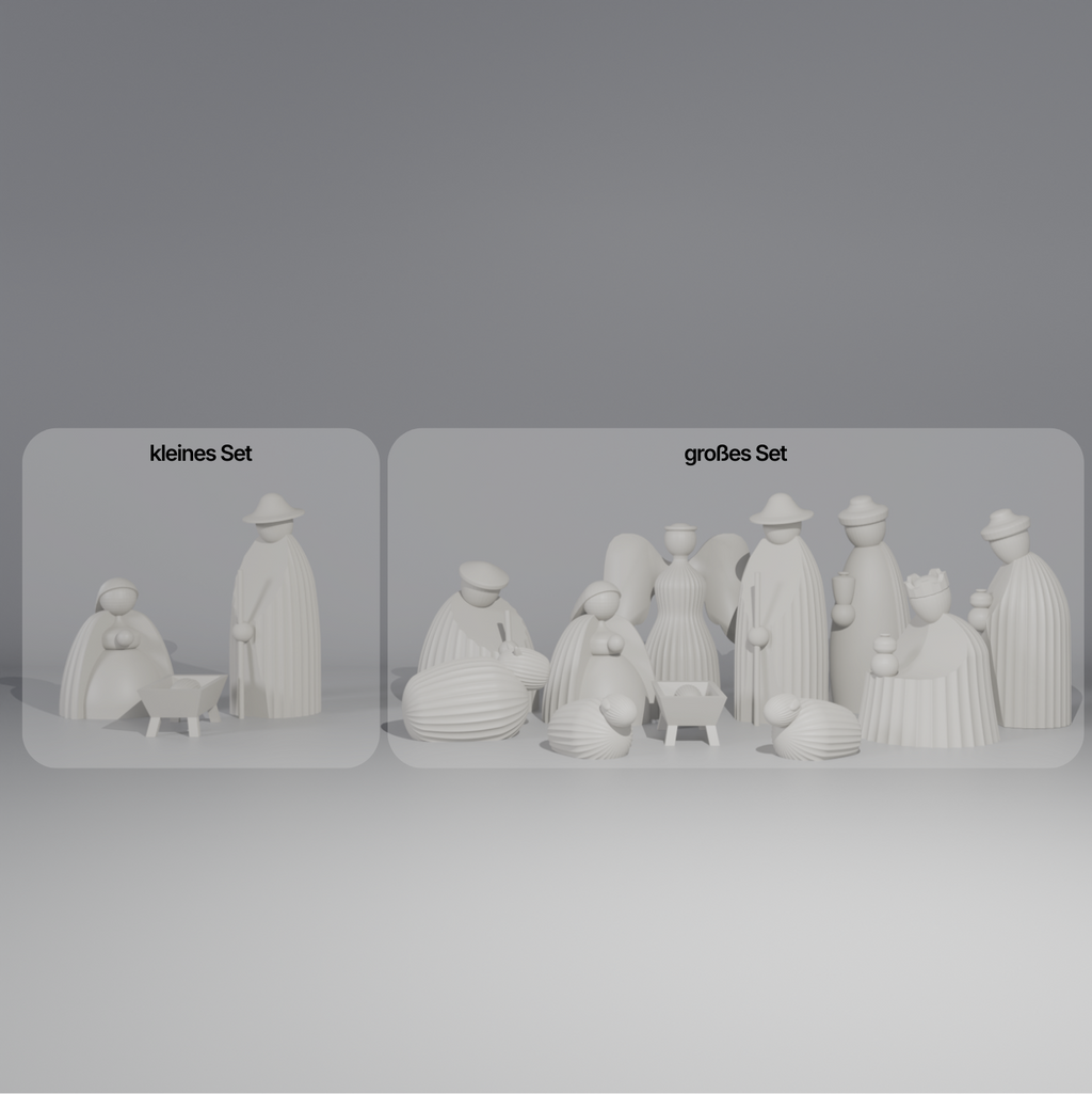 Modernes Weihnachtskrippen Set