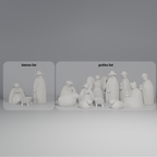 Modernes Weihnachtskrippen Set