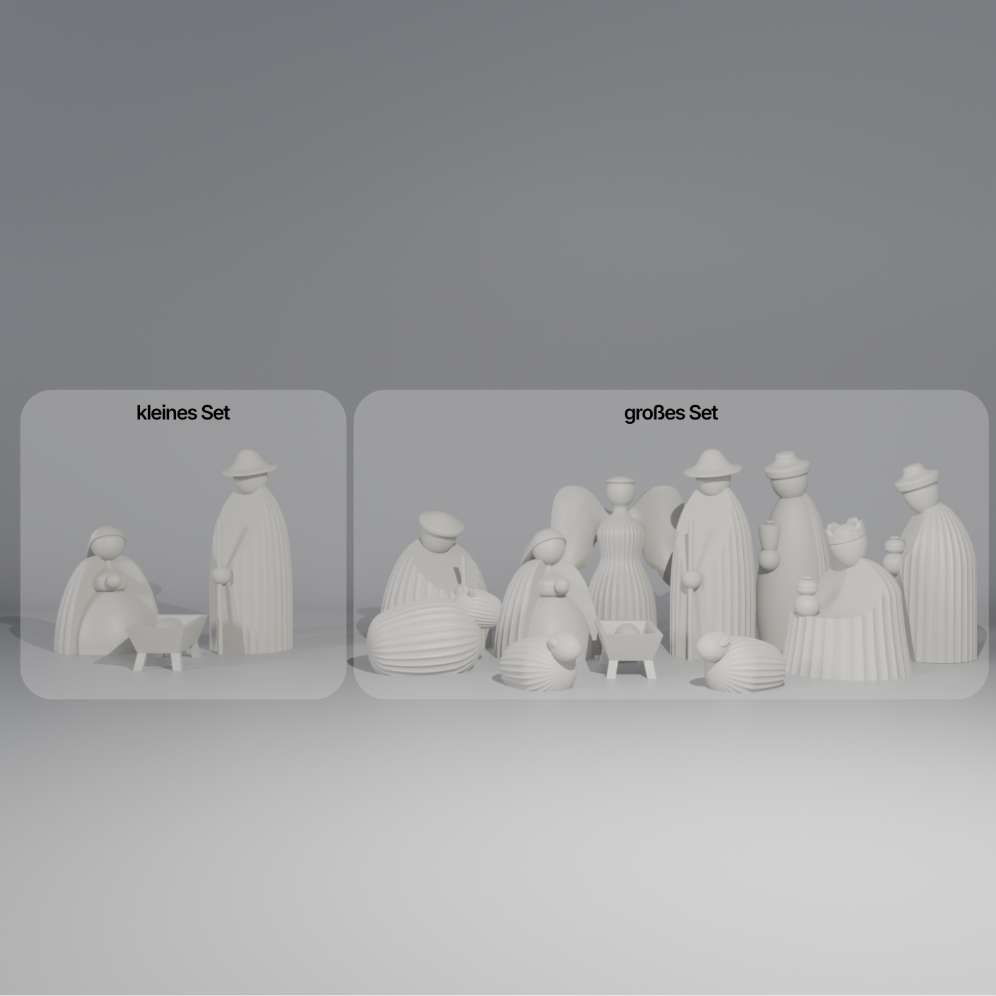 Modernes Weihnachtskrippen Set